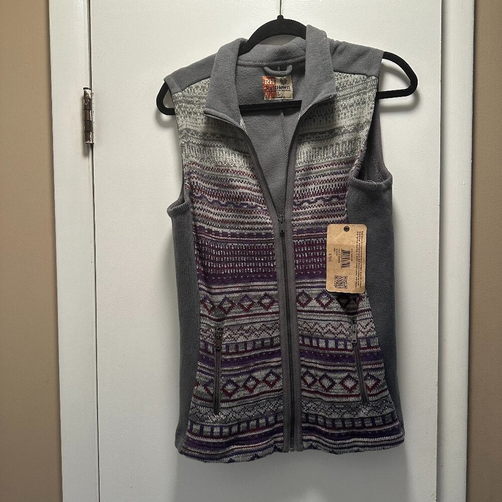 Ruff Hewn patterned zip up vest Size Large